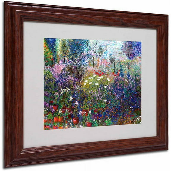 Trademark Fine Art "Garden In Maui II" Canvas Art by Manor Shadian, Wood Frame