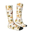 thumbnail image 3 of Bingfone Compression Socks For Women And Men Long Socks For Running Athletic Cycling Nurse-Cute Bee Honey Jar Hive Bear, 3 of 9