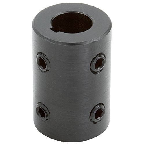 5/16-18 x 3/8 Set Screw Black Oxide Plating Rigid Coupling 1 1/2 inch OD Climax Part RC-075-4H @ 90 Mild Steel 3/4 inch bore 2 inch Length 