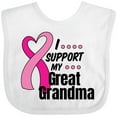 thumbnail image 3 of Inktastic Breast Cancer Awareness I Support My Great Grandma Boys or Girls Baby Bib, 3 of 4