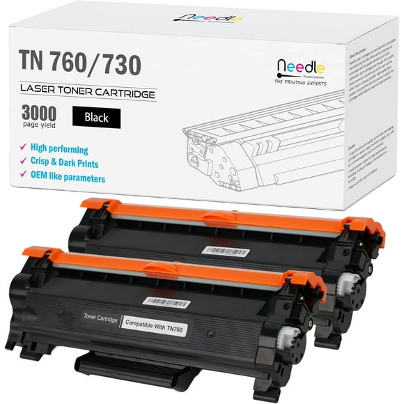 UTAH-(with CHIP) (2 Pack) TN 760/730 TN760/TN730 Toner Cartridge Compatible with Brother DCP-L2550DW HL-L2350DW HL-L2370DW HL-L2390DW HL-L2395DW MFC-L2750DW Printers