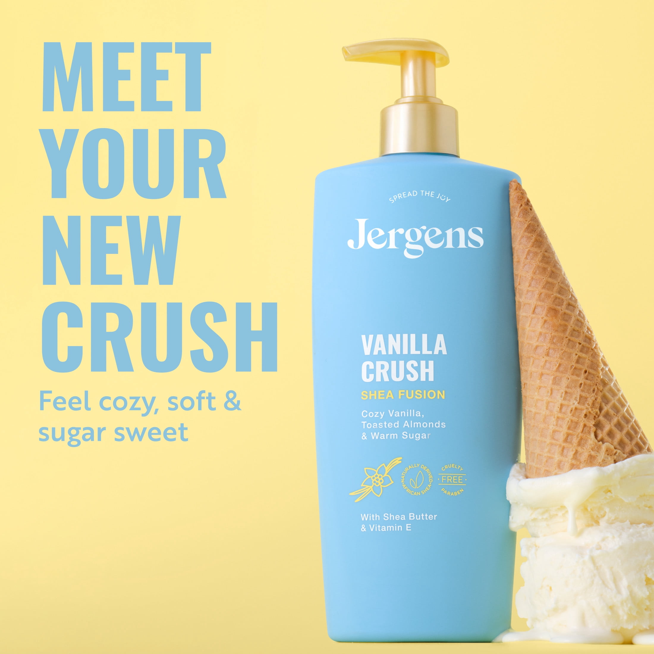 Jergens Shea Fusion Vanilla Crush Scented Body Lotion, Moisturizer