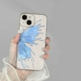 thumbnail image 3 of Simple Elegant Blue Butterfly Half Wing Phone Case for iPhone Compatible with iPhone 11 Pro Max, Blue, 3 of 8