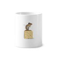 thumbnail image 1 of Mouse Cheese Outline Icon Overlooking Toothbrush Pen Holder Mug Cerac Stand Pencil Cup, 1 of 2