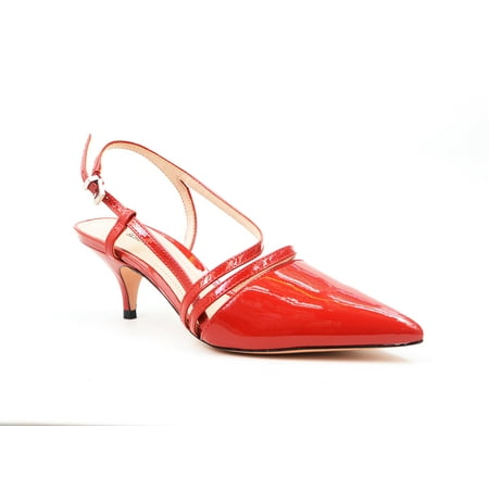 Schutz Shoes - Schutz Fernanda Red Strappy Ankle Clasp Pointy Toe Low ...