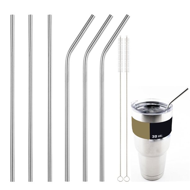 Fashion Stainless Steel Straws Reusable 10.5 inch Extra Long Drinking