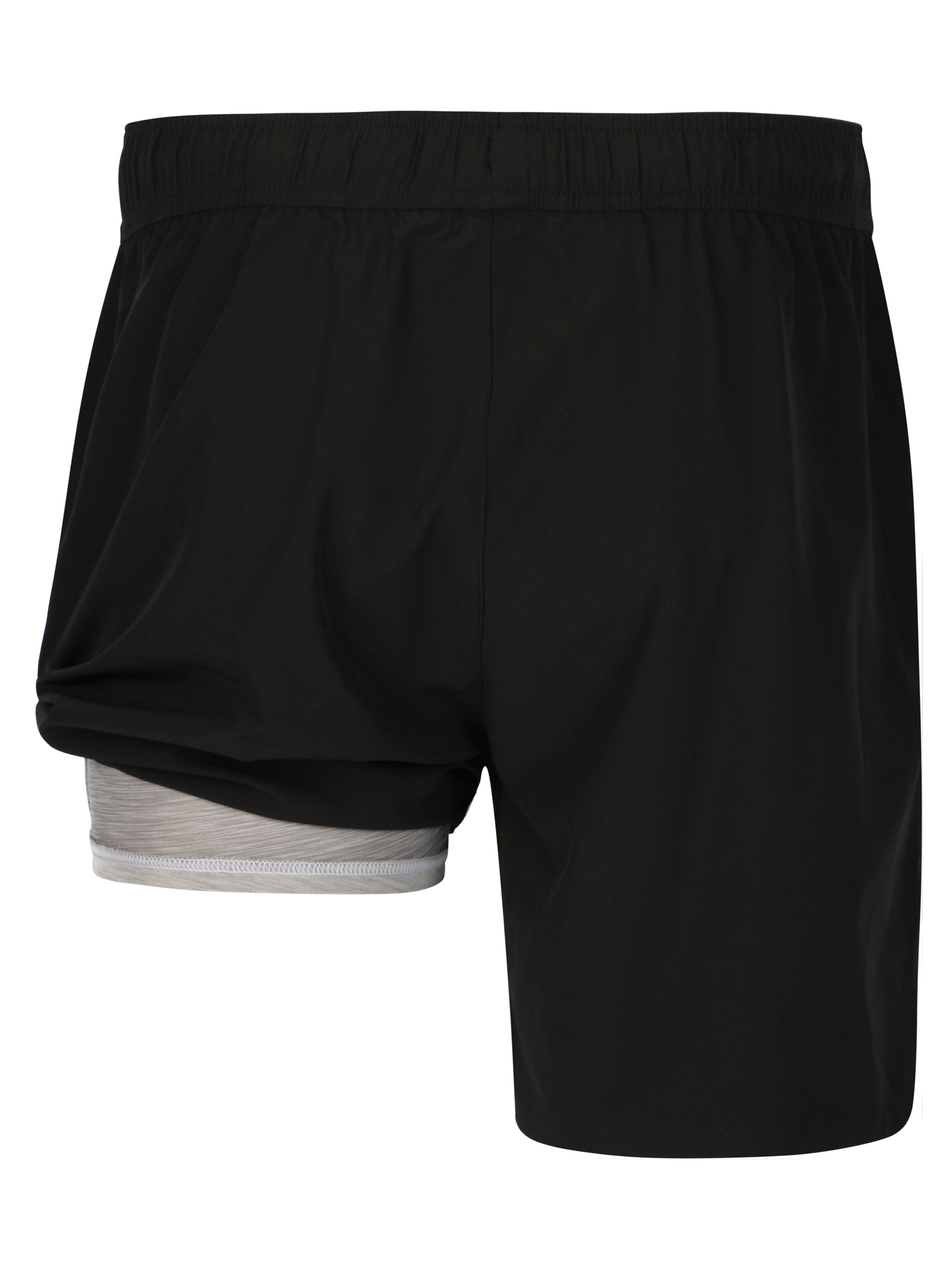 Reebok Men's & Big Men's Solid Logo Swim Trunks with Compression Liner and UPF 50+, 7" Inseam, Sizes S-2XL