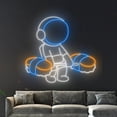 thumbnail image 5 of Handmadetneonsign Astronaut Lifting Sushi Neon Sign, Astronaut Sushi LED Light, Astronaut Led Sign, 5 of 5