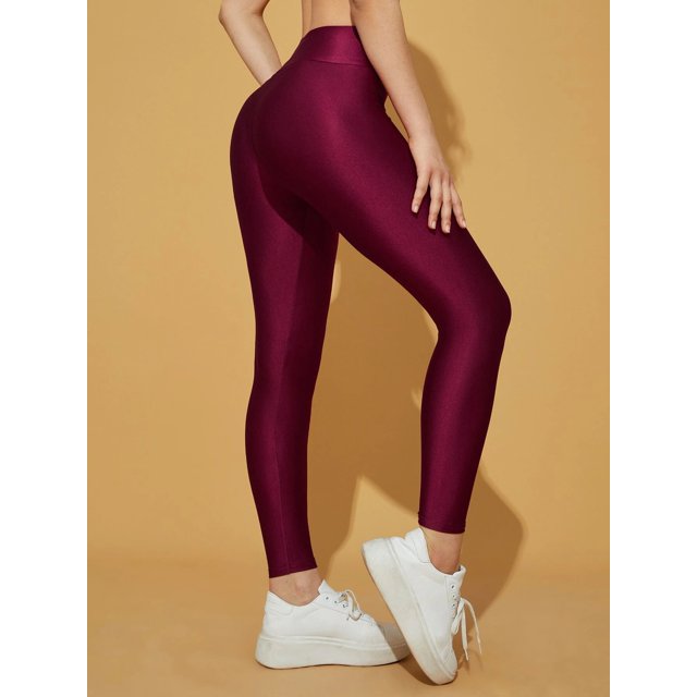 European And American Style Color Luster Leggings New Selling High Waist Tight Solid Color Small Feet High Elastic Pants