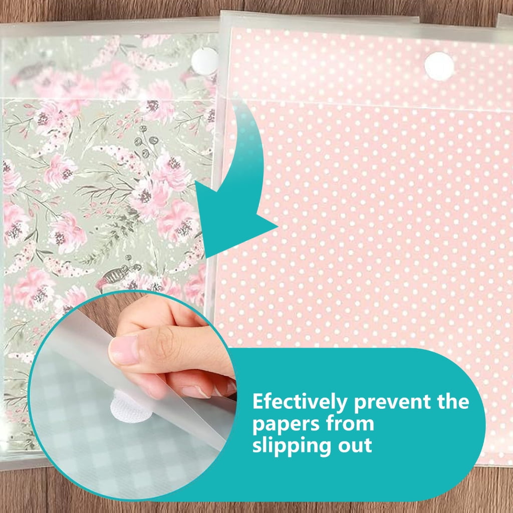 Pack of 24 Scrapbook Paper Keeping Sleeves For Office And Craft Organization