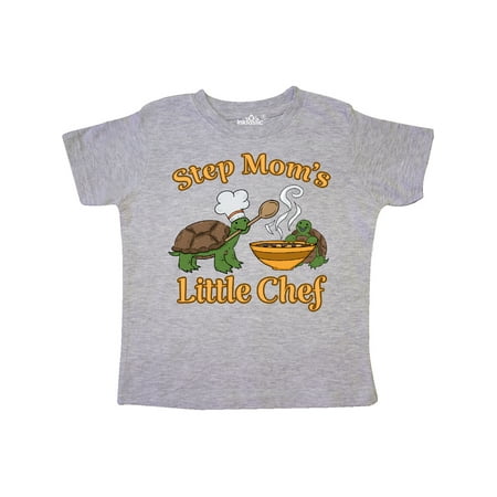 

Inktastic Step Mom s Little Chef with Cute Turtles Gift Toddler Boy or Toddler Girl T-Shirt