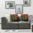 thumbnail image 2 of Soft Pillow Covers - Convenient Hidden Zipper Design - Ideal for Sofas, Chairs, and Home Decor Red Geraniums, 2 of 7