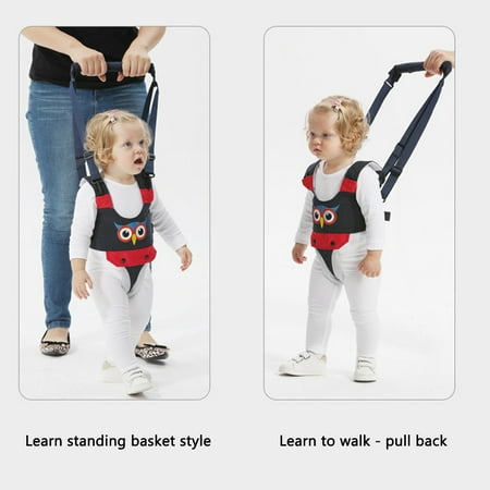 Baby Walking Harness With Detachable Straps - Adjustable, Padded, Lightweight Helper For Toddler First Steps, Red/White/Blue