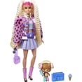 thumbnail image 7 of Barbie Extra Doll 8 In Varsity Jacket With Furry Arms and Pet Teddy Bear, 7 of 7