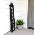 thumbnail image 2 of HomeRoots 634304 48 in. Black & White Solid Wood Birdhouse Welcome Porch Sign, 2 of 5