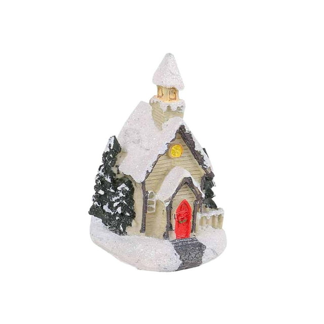 Adorno de casa iluminado con escena navideña y luz cálida, linda manualidad para Estilo B