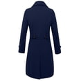thumbnail image 4 of KeShDi Trench Coat for Men Double Breasted Lapel Long Sleeve Jacket Navy L, 4 of 7