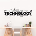 thumbnail image 3 of Teens Technology Lettering Wall Art Sticker School Education Science Wall Decal Vinyl Removable Vinyl Wall Mural Poster for Classroom Students Decor TM-33 (Black, 13"H x 40"W), 3 of 6