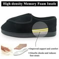 thumbnail image 5 of Women's Memory Foam Diabetic Slippers Arthritis Edema Adjustable Comfortable House Shoes Closed Toe, Black 8, 5 of 7