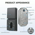 thumbnail image 5 of GPED Fingerprint Door Lock, Keyless Entry Door Lock with APP Control, Smart Locks for Front Door, Deadbolt Lock with 50 User, Auto Lock, IP 66 Waterproof, Easy Installation, Silver, 5 of 7