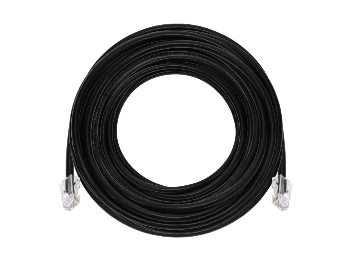 Monoprice Cat6A Patch Cable - 50 Feet - Black | 26AWG, 10G, Bare Copper Conductor, Gold Plated Copper Connector, RJ45, Non-Booted Ethernet Cable
