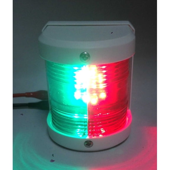 Pactrade Marine Boat Red & Green Bow LED Navigation Light Waterproof 2 Nautical Miles White