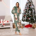 thumbnail image 7 of 1 Piece Adult Onesie Pajamas Cozy & Loose-Fit Sleepsuit Loungewear with Pockets Santa Claus Holding Presents X-Small, 7 of 7