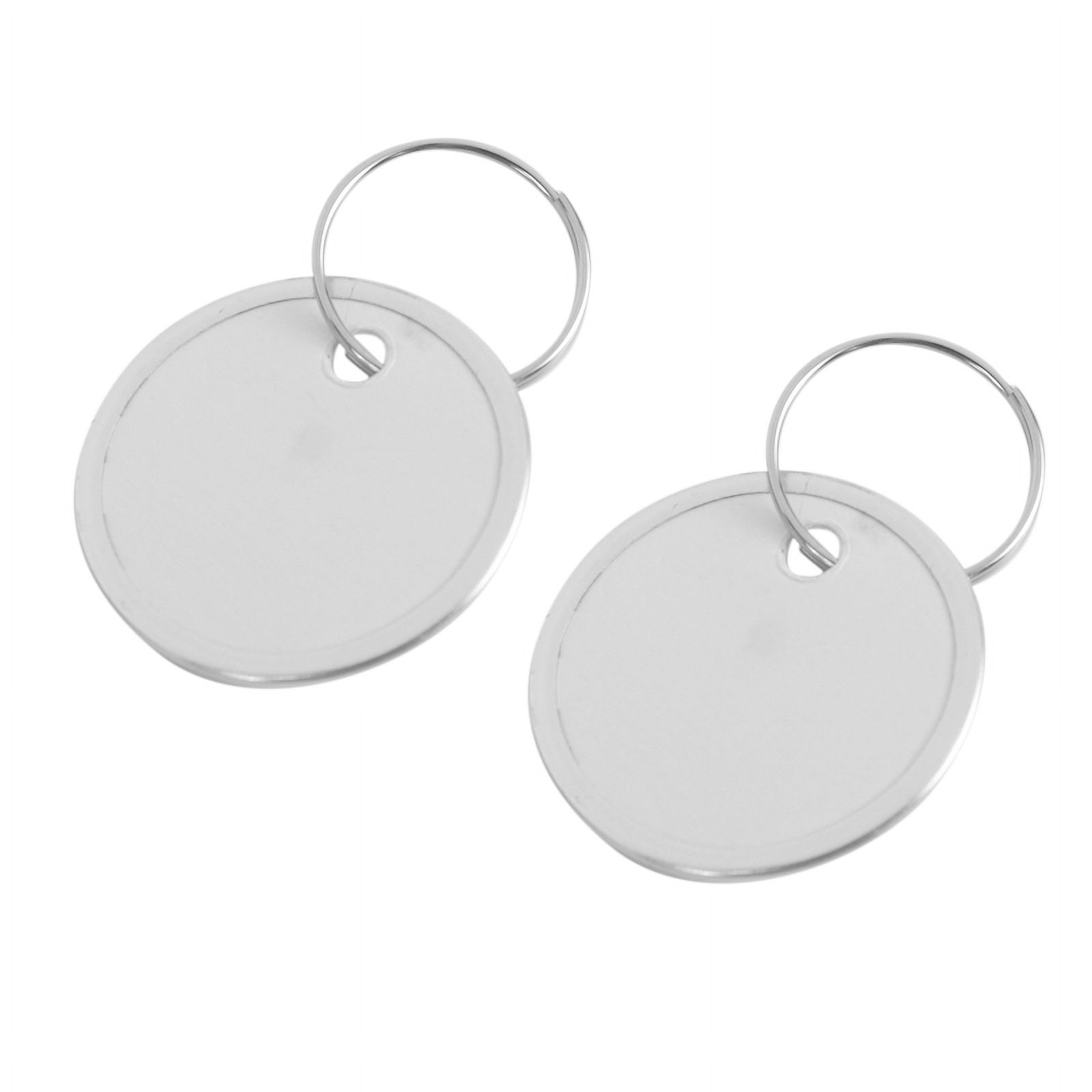Metal Rim Tags Key Tags Round Paper Tags with Metal Rings White Label for Car Keys and Door Keys (300)