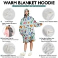 thumbnail image 5 of Wearable Oversized Blanket,Colorful Dinosaurs Eggs Palms Pattern Wearable Blanket Hoodie for Adults,Cozy Hooded Blankets with Super Pockets,Super Warm Fuzzy Pullover for Women & Men, 5 of 6
