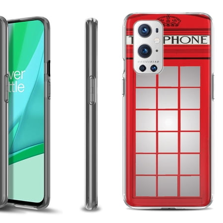 Slim-Fit Flexible TPU Gel Phone Case Compatible with OnePlus 9 PRO 5G by OneToughShield ® - Phone Booth Red