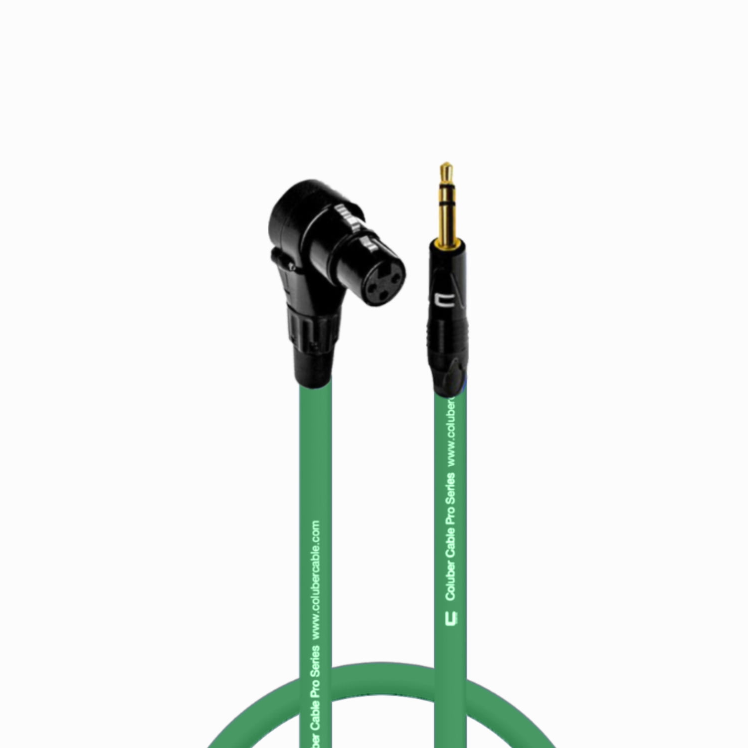 Coluber Cable Right Angle XLR Female to 3.5 TRS Male Pro Microphone Connector