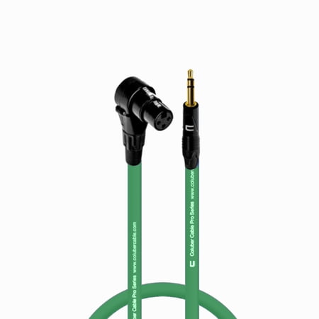 Coluber Cable Right Angle XLR Female to 3.5 TRS Male Pro Microphone Connector