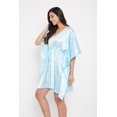 thumbnail image 3 of Gypsie Blu Satin Silk Tunic for Women Short Sleepwear Dress Adjustable Nightgown Plus Size Kimono Sleeve Ladies Caftan Online, 3 of 7