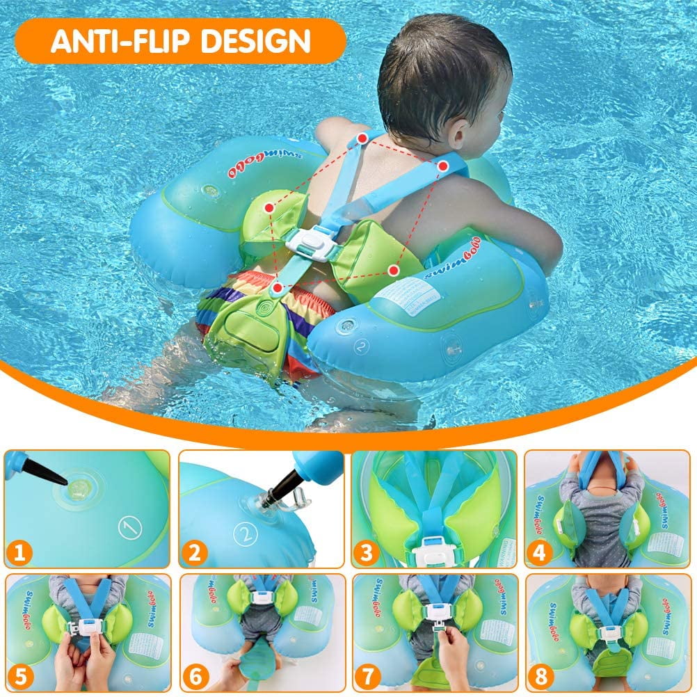Beyblade Inflatable Pool Float Swim Ring Dual Handle Water Tube for Junior Children 44~110 lbs 
