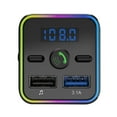 thumbnail image 4 of DPTALR Car Bluetooth 5.0 Wireless FM Transmitter with 2 USB Charger Kit, New, 1 Count, 4 of 9