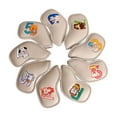 thumbnail image 2 of 9Pcs Colorful Golf Iron Headcover Golf Club Head Cover Sticky for Outdoor Sports Beige, 2 of 8