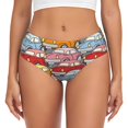 thumbnail image 1 of Balery Cute Cars Ropa Interior de Algodón para Mujer con Dibujo – Braguitas Cómodas y Elásticas, Estilo Clásico-3X-Large, 1 of 6