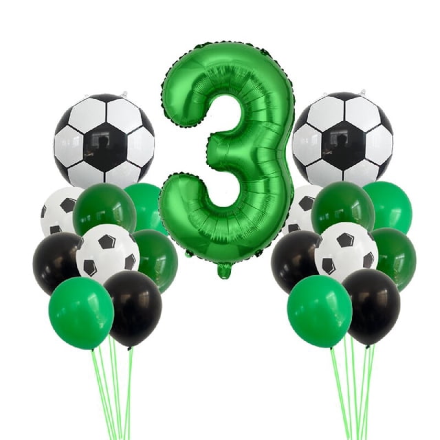 Juego de fútbol Digital verde, globo de película de aluminio, Fiesta Temática de la Copa del Mundo, decoración de cumpleaños, 12 Uds.,3