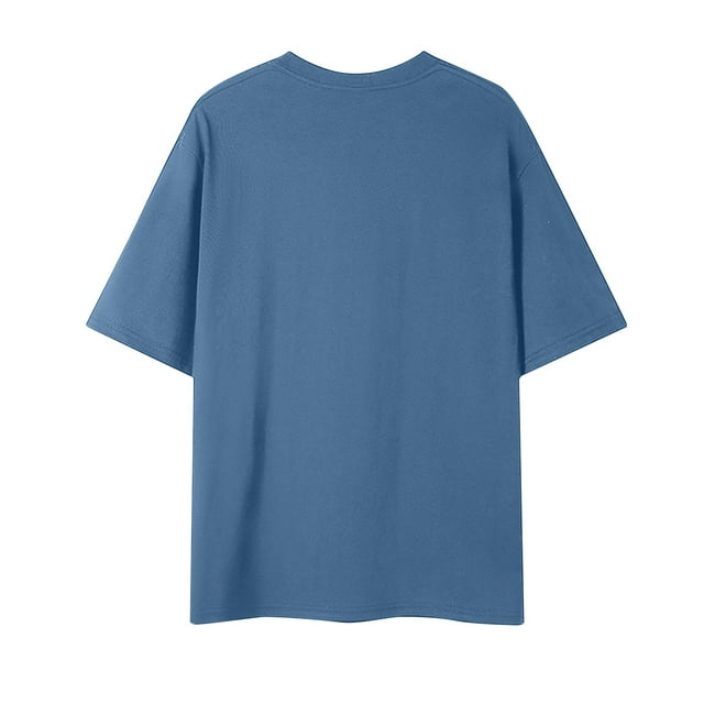 tarylea Chandails de Dessous à Col Rond pour Hommes Grande Taille Manches Courtes Hauts Couleur Unie Décontracté Ample Été Confortable Vêtements d'Extérieur Chemises