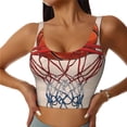 thumbnail image 1 of Balery Basketball Shot Sujetadores deportivos con espalda cruzada para mujer, acolchados, sin costuras, de alto impacto, ideales para yoga, gimnasio, entrenamiento y fitness.-Medium, 1 of 8