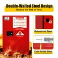 thumbnail image 6 of Commercial-Grade 12 Gallon Flammable Storage Cabinet - 35"x23"x18.2", Galvanized Steel Safety Cabinet with Adjustable Shelves, Red, 6 of 7