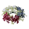 thumbnail image 3 of Día de la Independencia Vela Floral Artificial Anillo Corona Rojo Adorno Realista para un Ambiente Festivo Versátil, 3 of 9