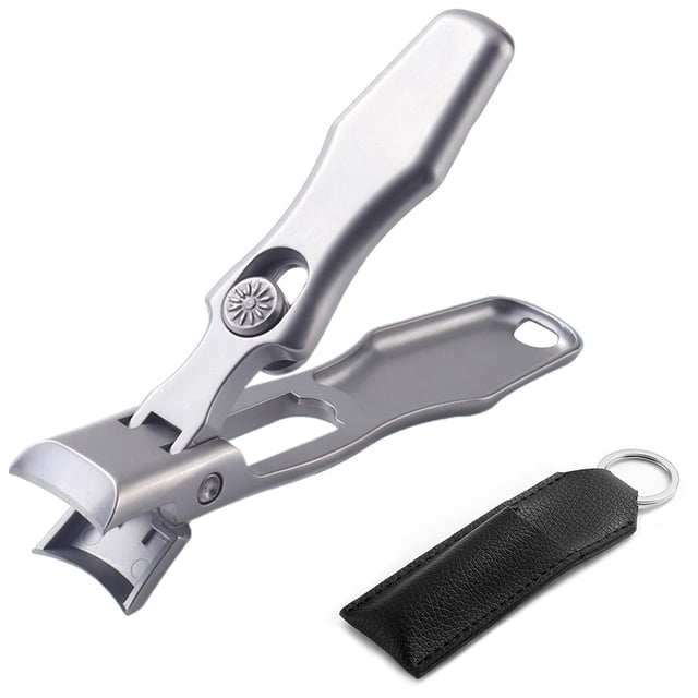 Cortaúñas Afilado Portátil De Acero Inoxidable Con Apertura De Mandíbula Ancha, Cortador De Uñas Antisalpicaduras, Herramientas De Manicura, Recortador De Uñas Con Cubierta ANGGREK No
