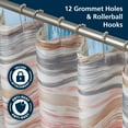 thumbnail image 5 of Mainstays 14-Piece Abstract Wave Shower Curtain Set – 72" x 72" Fabric Curtain, PEVA Liner & Metal Hooks, Moisture-Repellent, Machine Washable, 5 of 11