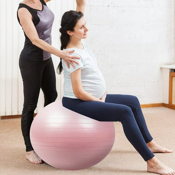 Ballon d'Exercice -Yoga Ball pour la Stabilité de la Grossesse  d'Entraînement - Chaise de Ballon de Fitness pour le Bureau, la Salle de  Gym à Domicile 