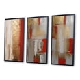 thumbnail image 3 of Designart "Lunar Redemption Abstract in Gold and Red I" Abstract Painting Framed Wall Art Set Of 3 - Gold Modern Frame Gallery Wall Set For Home Decor, 3 of 6