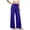 Blue, variant on Women Low Rise Wide Leg Flared Sweatpants Fold Over Leggings Lounge Yoga Pants S