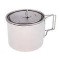 thumbnail image 4 of Taza/tazón/olla de titanio con mango plegable de 420 ml/550 ml con tapa y malla 550ml Cola Copa de camping al aire libre, 4 of 8