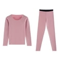 thumbnail image 1 of Ropa interior térmica para mujer Long Johns mujer con forro polar, capa base para mujer clima frío parte superior inferior, 1 of 5