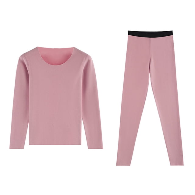 Ropa interior térmica para mujer Long Johns mujer con forro polar, capa base para mujer clima frío parte superior inferior